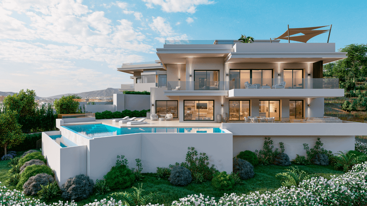 Villa in Estepona with 4 bedrooms and 5 bathrooms 496m2