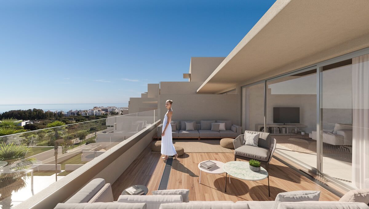 Penthouse in Estepona with 2 bedrooms and 2 bathrooms 103m2